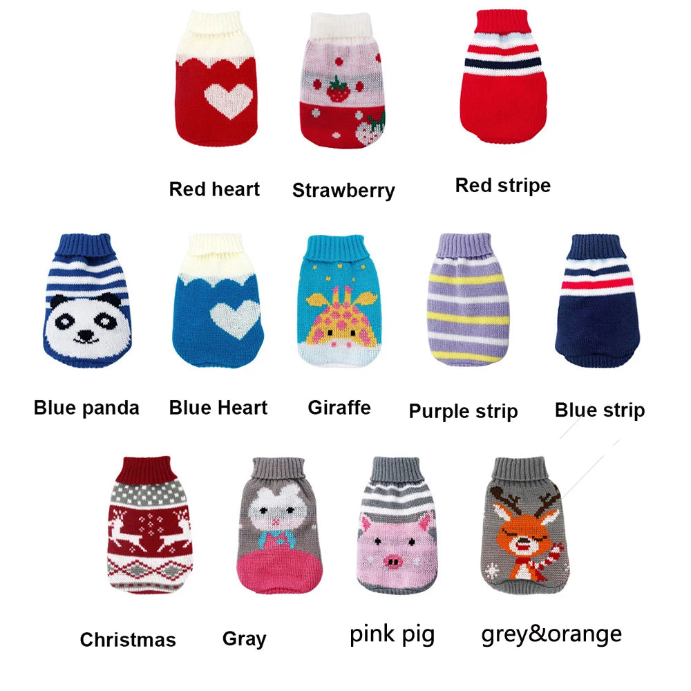 Pet Clothes Dog Sweater Cat Costume For Small Dogs Christmas Deer Clothing Cat Sweater Dogs Coat Halloween Warm Pet Knitte Coat