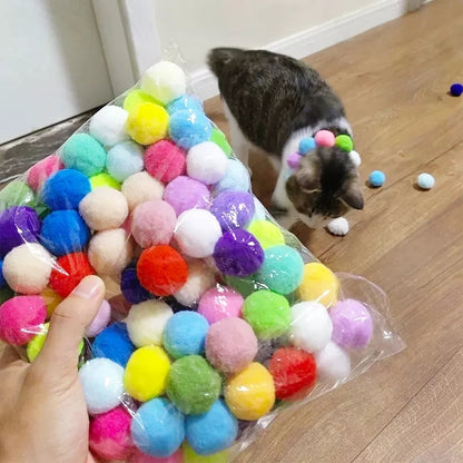 Cat Toys Interactive Launch Training  Stretch Plush Ball Toys