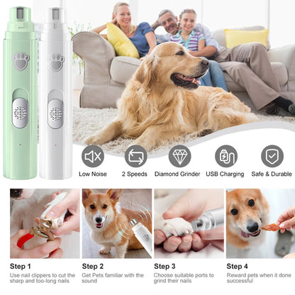 Electric Dog Nail Grinder Pet Nail Clipper USB Rechargeable