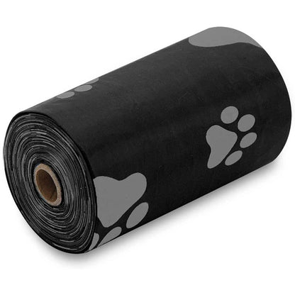 Random Color Cartoon Paw Graphic Dog Poop Bags