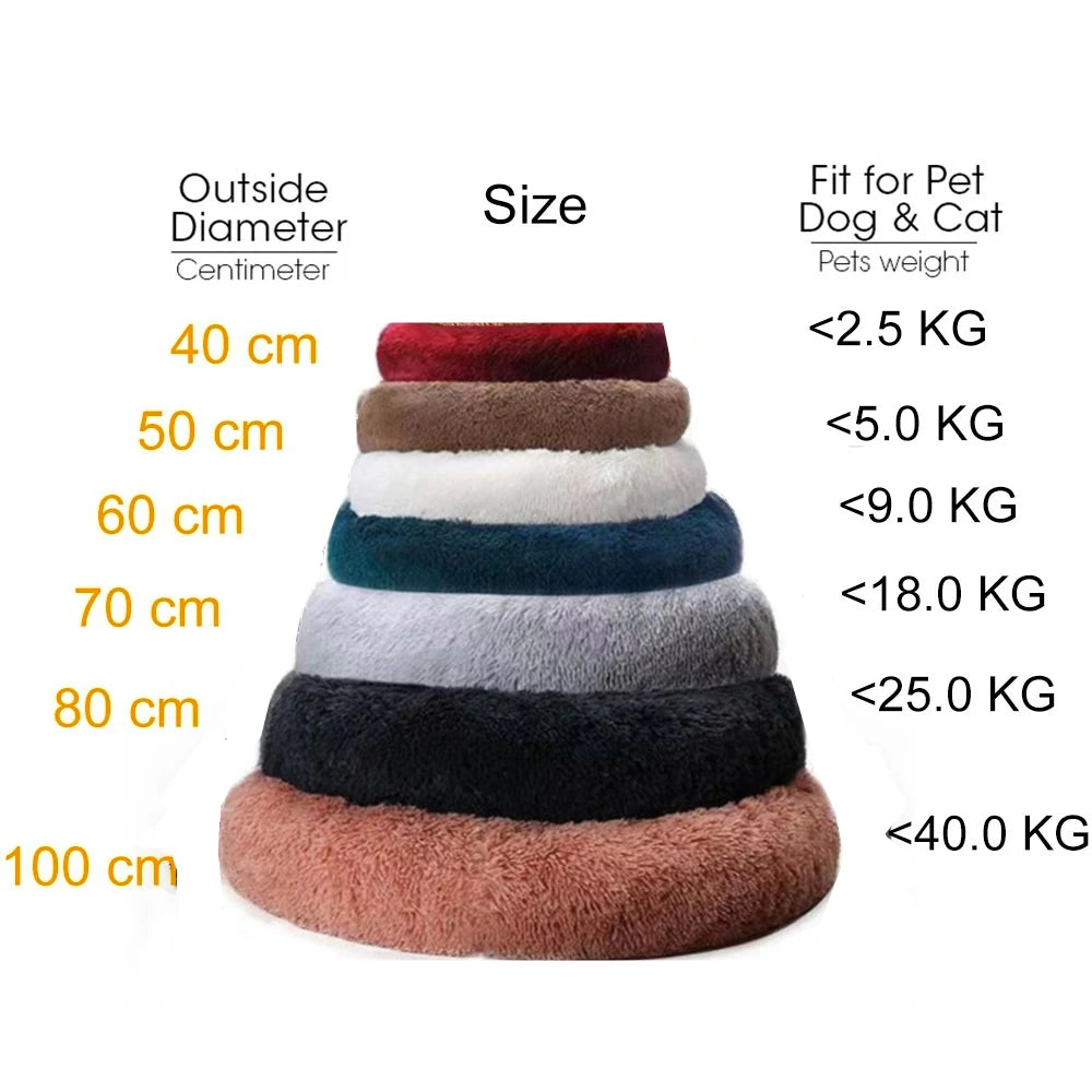 Pet Bed Donut Plush Bed for Dogs/cats washable