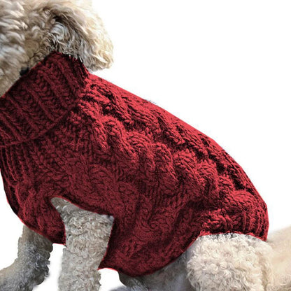 Winter Puppy Warm Sweater Turtleneck Pet Knitting Clothes