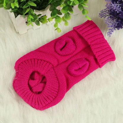 Dog Winter Clothes Knitted Pet Clothes For Small Medium Dogs Chihuahua Puppy Pet Sweater Yorkshire Pure Dog Sweater Ropa Perro