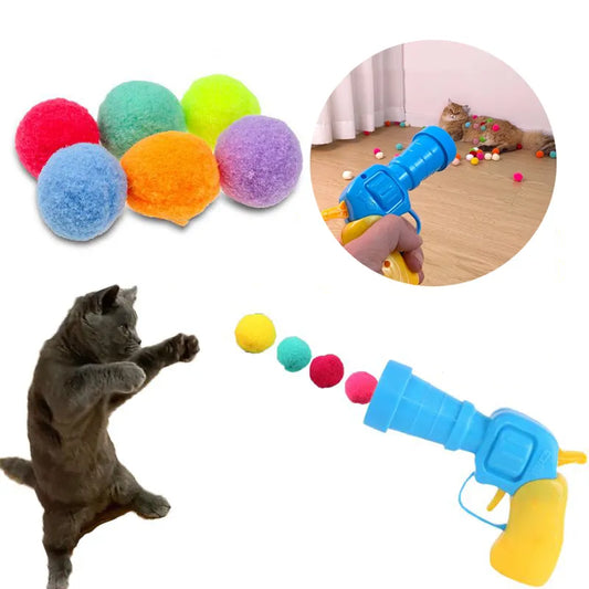 Cat Toys Interactive Launch Training  Stretch Plush Ball Toys