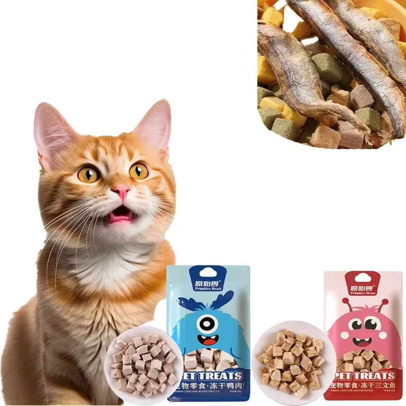 Cat Snacks Pet Freeze-dried Chicken Cat Treats Granule Rich in Nutrition High Protein