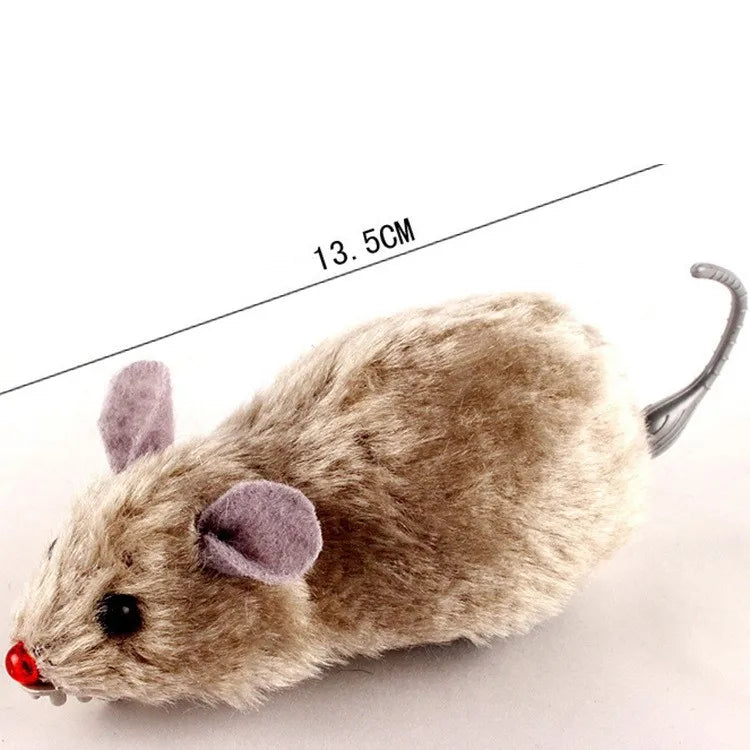 Funny Lifelike Plush Mouse Running Rat Toy for Cats Dogs