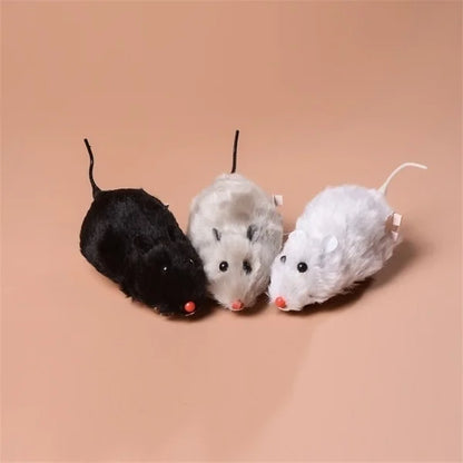 Funny Lifelike Plush Mouse Running Rat Toy for Cats Dogs