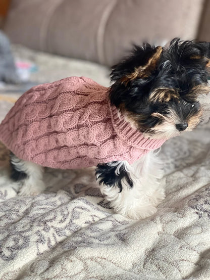 Winter Puppy Warm Sweater Turtleneck Pet Knitting Clothes