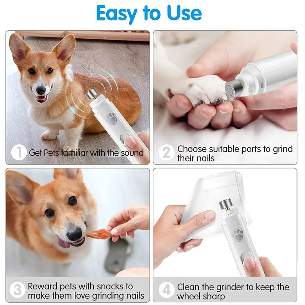 Electric Dog Nail Grinder Pet Nail Clipper USB Rechargeable