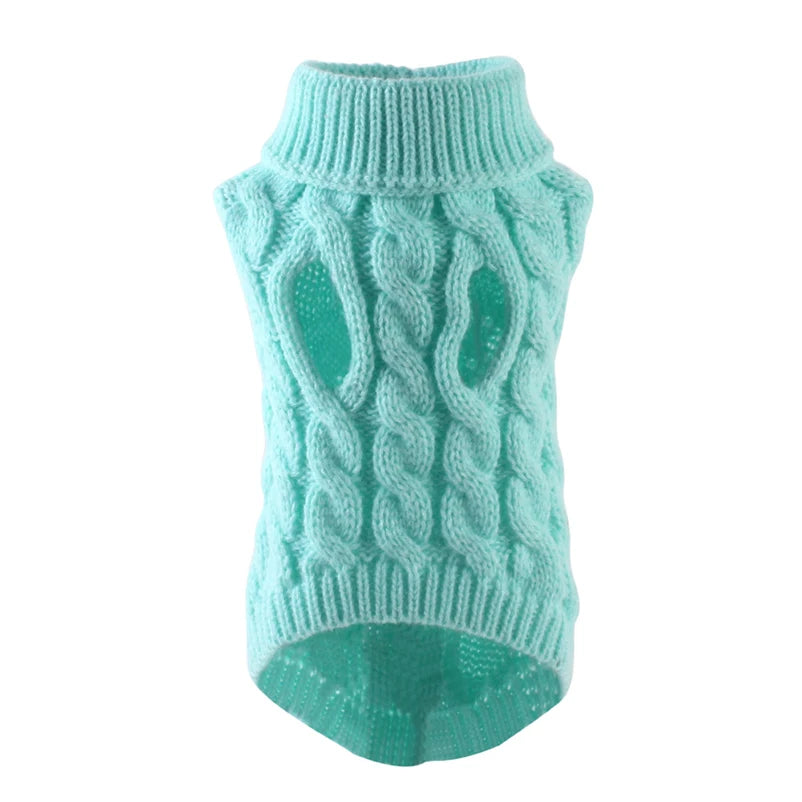 Winter Puppy Warm Sweater Turtleneck Pet Knitting Clothes