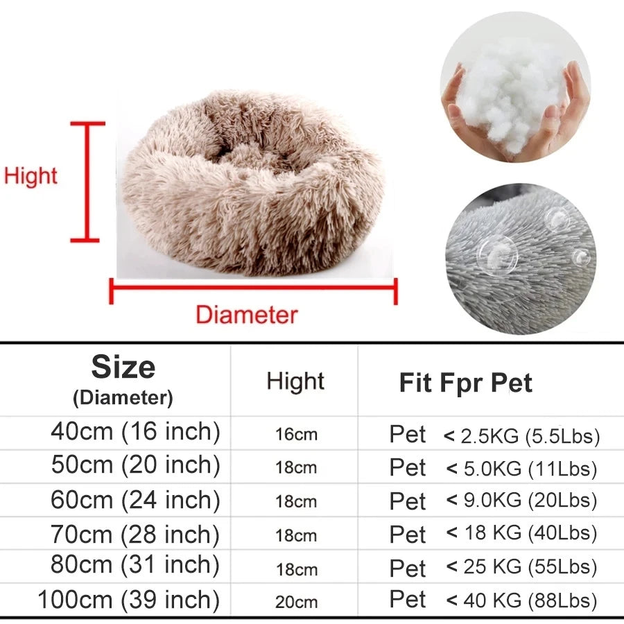 Pet Bed Donut Plush Bed for Dogs/cats washable