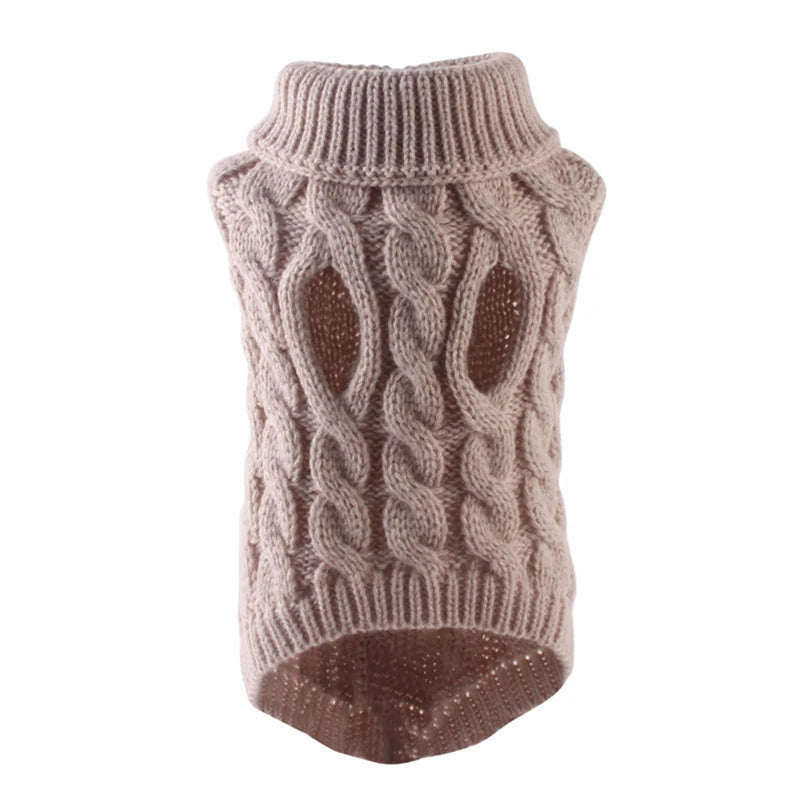 Winter Puppy Warm Sweater Turtleneck Pet Knitting Clothes