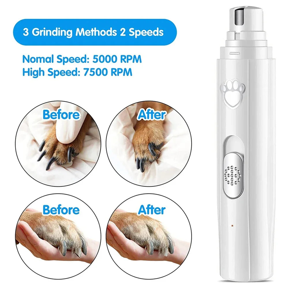 Electric Dog Nail Grinder Pet Nail Clipper USB Rechargeable