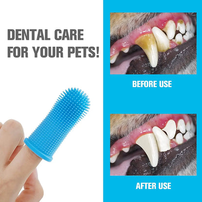 Dog Super Soft Pet Finger Toothbrush Teeth Cleaning