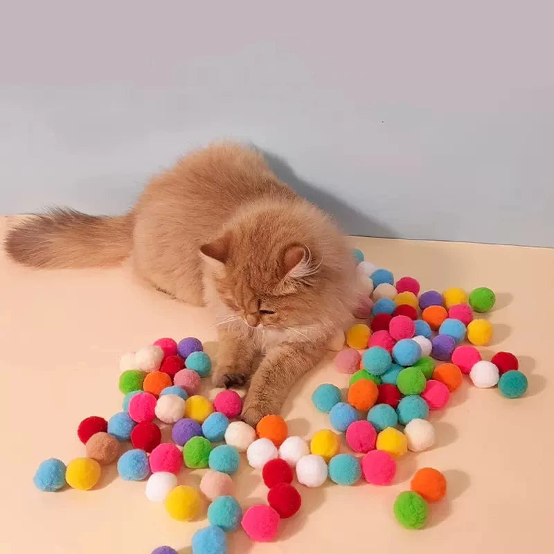 Cat Toys Interactive Launch Training  Stretch Plush Ball Toys