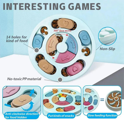 Dog Puzzle Toy Interactive Treat "hide a treat" increases IQ