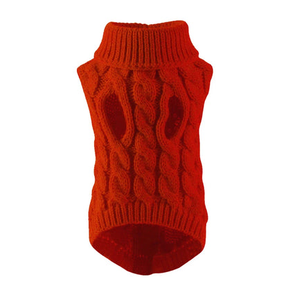 Winter Puppy Warm Sweater Turtleneck Pet Knitting Clothes