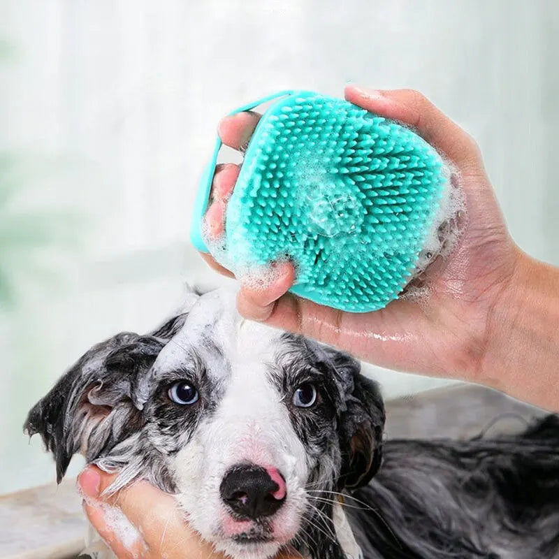 Pet Bathing Brush Soft Silicone Massager Shower Gel