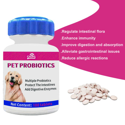 Pet Digestive Health Probiotic Supplements for Cats and Dogs