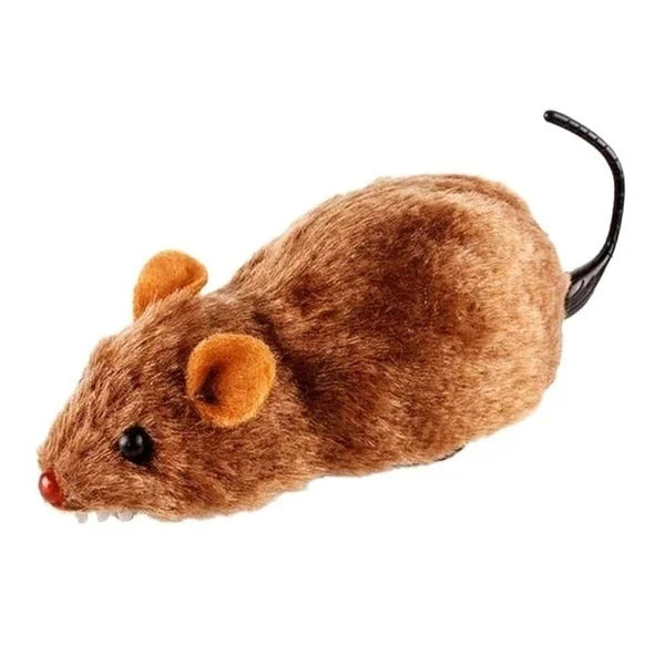 Funny Lifelike Plush Mouse Running Rat Toy for Cats Dogs