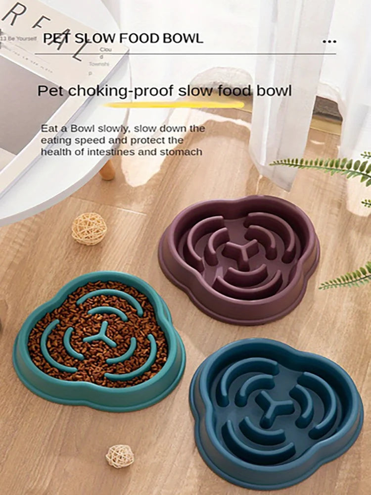 1PC Pet Slow Food Bowl Anti Choking Dog Bowl Dog Bowl Anti Overturning