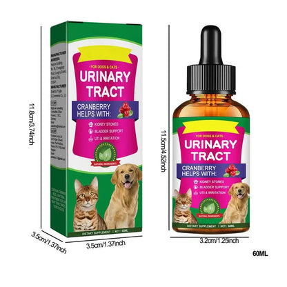 Pet UTI Treatments60ml Powerful Cat Bladder Drops For Urinary Tract Care Multifunction Cranberry Dog UTI Treatments Supplies