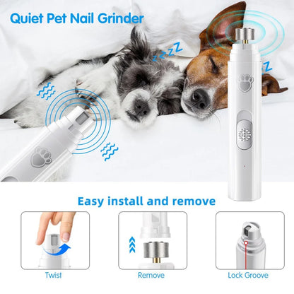 Electric Dog Nail Grinder Pet Nail Clipper USB Rechargeable